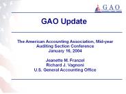 GAO Update