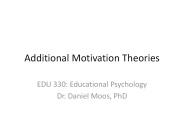 Additional Motivation Theories