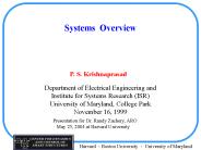 Systems Overview