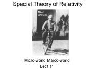 Special Theory of Relativity