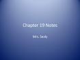 Chapter 19 Notes PowerPoint PPT Presentation