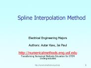 Spline Interpolation Method