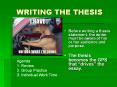 WRITING%20THE%20THESIS PowerPoint PPT Presentation