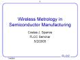 Wireless Metrology in Semiconductor Manufacturing PowerPoint PPT Presentation