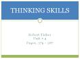 THINKING SKILLS PowerPoint PPT Presentation