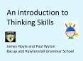 An introduction to Thinking Skills PowerPoint PPT Presentation