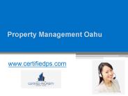 Property Management Oahu - www.certifiedps.com