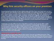 Why hire security officers on your premises