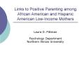 Links to Positive Parenting among African American and Hispanic American Low-Income Mothers PowerPoint PPT Presentation