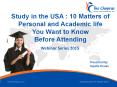 Webinar on Study in USA PowerPoint PPT Presentation