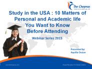 Webinar on Study in USA