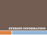 Steroid Information