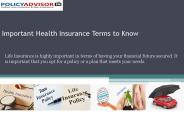Important Health Insurance Terms