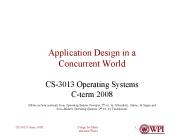 Application Design in a Concurrent World
