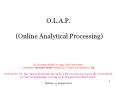O.L.A.P.  (Online Analytical Processing)   By creating doubt you may find certainties. Certainties do not create enterprise. Doubt and questions do. Dedicated to Dr. Ing. Andrea Fraschetti, my uncle, a Ferrari man who personally circuit tested, PowerPoint PPT Presentation
