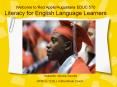 Welcome to Red Apple/Augustana EDUC 570 Literacy for English Language Learners PowerPoint PPT Presentation