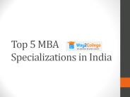 Top 5 MBA Specializations In India
