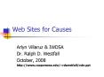 Web Sites for Causes PowerPoint PPT Presentation