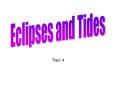 Eclipses and Tides PowerPoint PPT Presentation