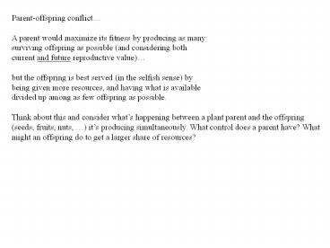 Parent-offspring conflict