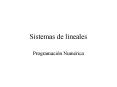 Sistemas de lineales PowerPoint PPT Presentation