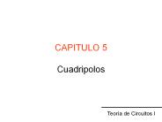 CAPITULO 5 Cuadripolos