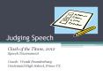 Judging Speech PowerPoint PPT Presentation