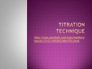 Titration Technique