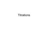 Titrations