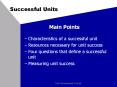 Successful Units PowerPoint PPT Presentation