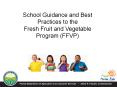 School Guidance and Best Practices to the Fresh Fruit and Vegetable Program (FFVP) PowerPoint PPT Presentation