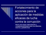 Fortalecimiento de acciones para la aplicaci