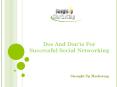 Dos And Don'ts For Successful Social Networking PowerPoint PPT Presentation
