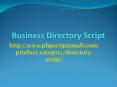 Business Directory Script PowerPoint PPT Presentation