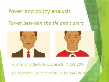 Power and policy analysis