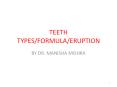 TEETH%20TYPES/FORMULA/ERUPTION PowerPoint PPT Presentation