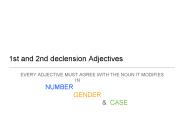 1st and 2nd declension Adjectives