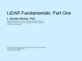 LiDAR Fundamentals: Part One L. Monika Moskal, PhD Assistant Professor PowerPoint PPT Presentation