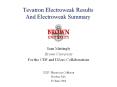 Tevatron Electroweak Results And Electroweak Summary PowerPoint PPT Presentation