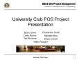 University Club POS Project Presentation PowerPoint PPT Presentation