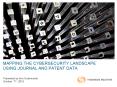 MAPPING THE CYBERSECURITY LANDSCAPE USING JOURNAL AND PATENT DATA PowerPoint PPT Presentation