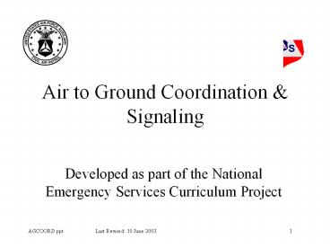 Air to Ground Coordination