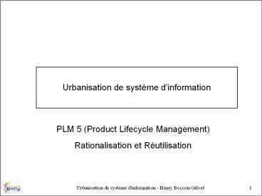 Urbanisation de syst