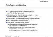Entity Relationship Modelling