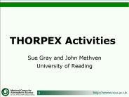 THORPEX Activities