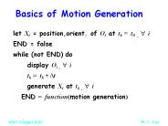 Basics of Motion Generation