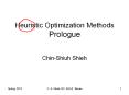 Heuristic Optimization Methods Prologue PowerPoint PPT Presentation