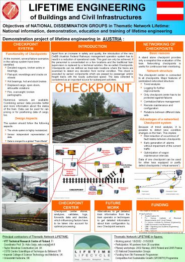 Principal contractors of Thematic Network LIFETIME: