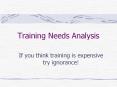 Training Needs Analysis PowerPoint PPT Presentation