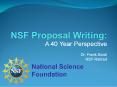 NSF Proposal Writing: PowerPoint PPT Presentation